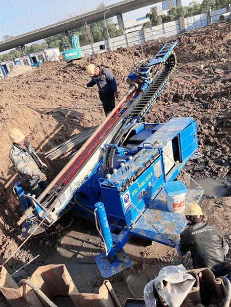Rotary anchor drilling with MXL-150D2 rig in soft clay layer