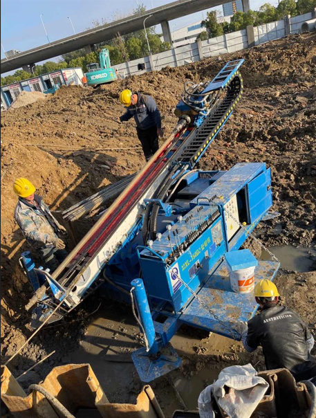 MXL-150D2 anchor drill working on soft clay layer in Jiangsu